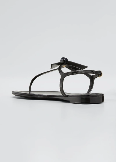 Shop Alexandre Birman Clarita Mixed Jelly Flat Sandals In Black