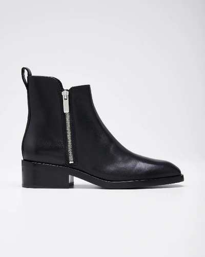 Shop 3.1 Phillip Lim / フィリップ リム Alexa Leather Zip Booties In Black