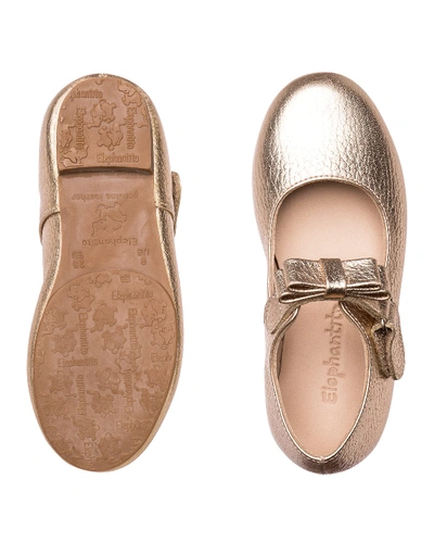Elephantito Toddler, Child Girls Charlotte Mary Jane In Gold