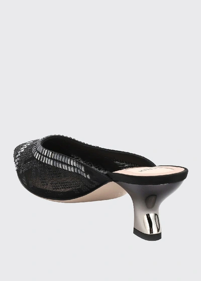 Shop Fendi Colibri Ff Embellished Mules In Black