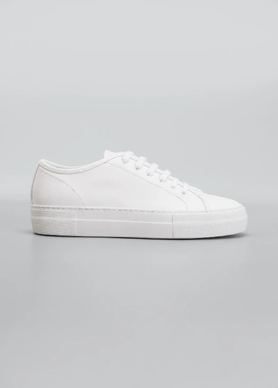 Shop Common Projects Tournament Leather Low-top Sneakers In White