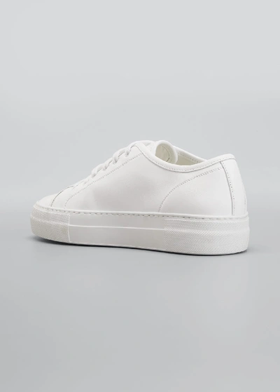 Shop Common Projects Tournament Leather Low-top Sneakers In White