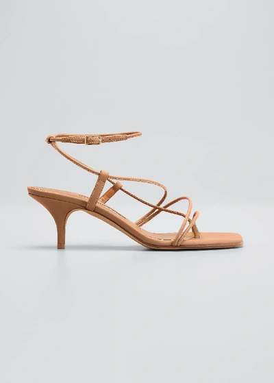 Shop Emme Parsons 50mm Tobias Strappy Thong Sandals In Luggage