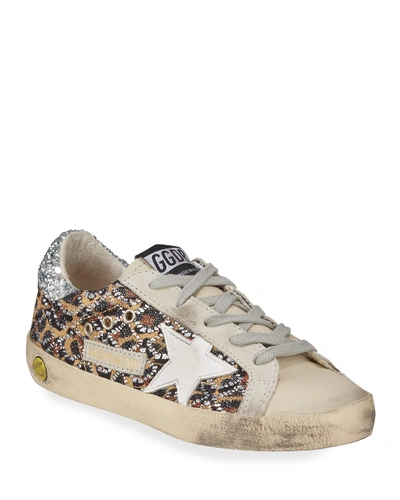 Shop Golden Goose Superstar Leopard Embellished Sneakers, Toddler/kids