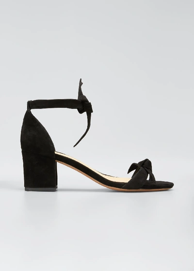 Shop Alexandre Birman Clarita Suede 60mm City Sandals In Black
