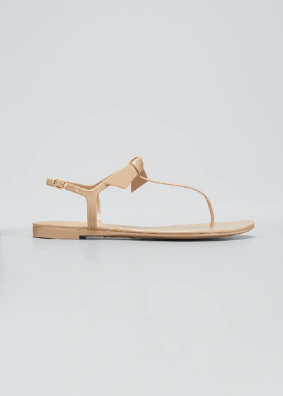 Shop Alexandre Birman Clarita Jelly Knot Thong Sandals In Beige