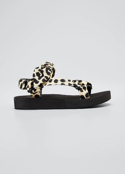 Shop Loeffler Randall Maisie Leopard-print Sport Strap Sandal
