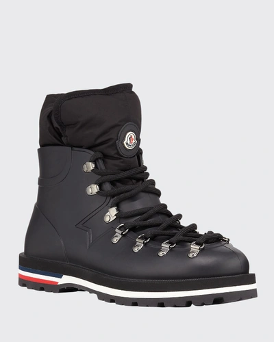 Shop Moncler Inaya Scarpa Rubber Boots In Black