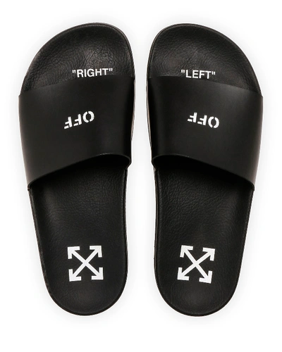 Shop Off-white Pool Slide Rubber Sandals In Black