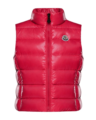 Shop Moncler Ghany Quilted Zip-front Vest In Pink