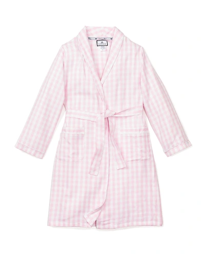 Shop Petite Plume Gingham Robe In Pink Gingham