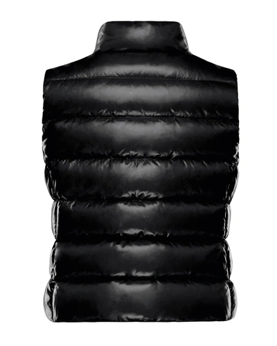 Shop Moncler Ghany Quilted Zip-front Vest In Black