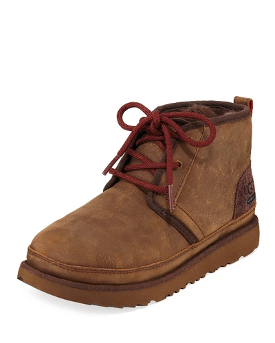 Shop Ugg Neumel Ii Waterproof Lace-up Boots, Kids In Brown