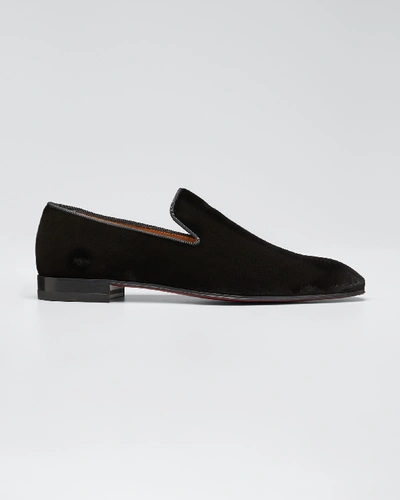 Christian Louboutin Dandelion Flat Loafers In Black Suede In Black