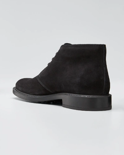 Shop Tod's Men's Polacco Suede Chukka Boots In Black