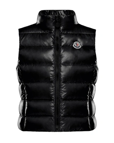 Shop Moncler Girl's Ghany Quilted Zip-front Vest In Black