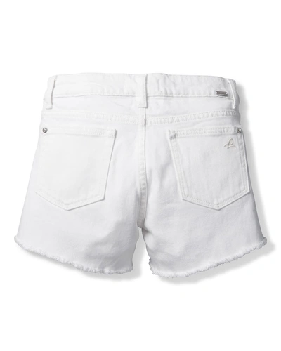 Shop Dl Premium Denim Girl's Lucy Cut Off Denim Shorts In White