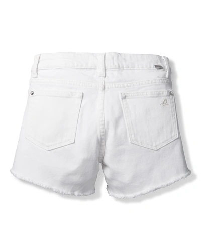 Dl Premium Denim Girl's Lucy Cut Off Denim Shorts In White