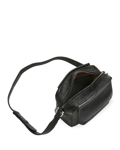 Shop Ferragamo Men's Grained Leather Tornabuoni Shoulder Bag In Black