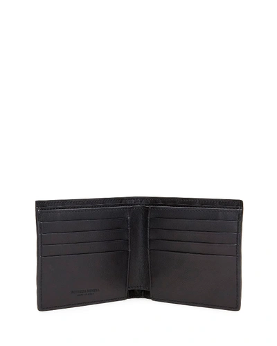 Bottega Veneta Men's Intrecciato Leather Bifold Wallet In Black
