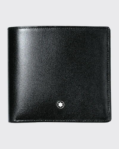 Shop Montblanc Meisterstuck Leather Bifold Wallet In Black