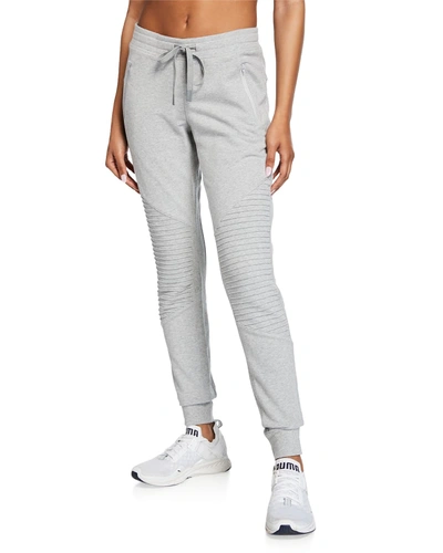 Shop Alo Yoga Urban Moto Sweatpants In Dove Grey Heather