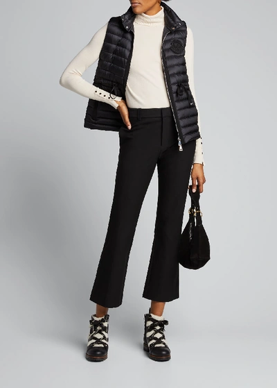 Shop Moncler Azur Adjustable Puffer Vest In Black