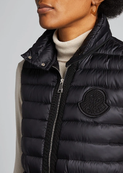 Shop Moncler Azur Adjustable Puffer Vest In Black