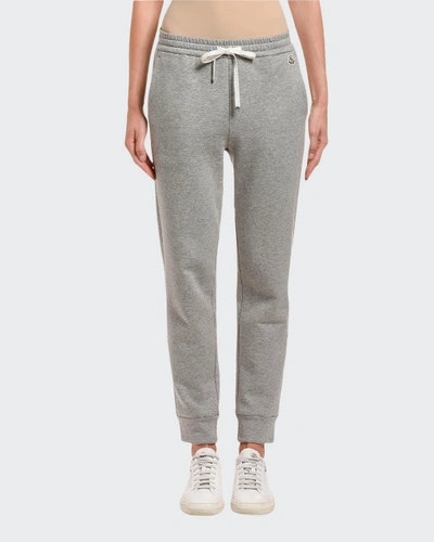 Shop Moncler Small Logo Jogger Sweatpants In Gray