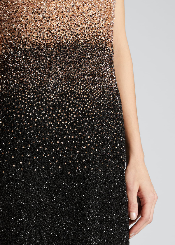 pamella roland ombre sequin gown
