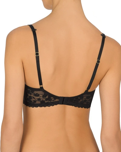 Shop Natori Cherry Blossom Convertible Underwire Bra In Black