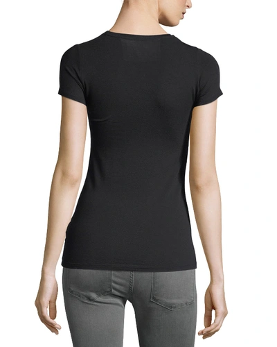 Shop Majestic Soft Touch Short-sleeve Crewneck T-shirt In Gris Chine Clair