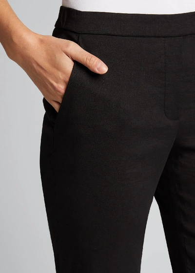 Theory Treeca 2 Cropped Stretch-wool Slim-leg Pants In Black