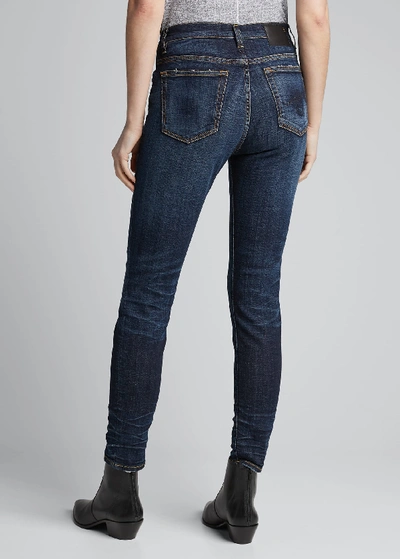 Shop R13 High Rise Skinny Jeans In Blue