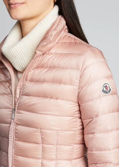 Shop Moncler Safre Puffer Coat In Pink