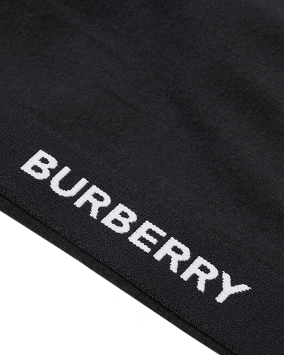 Shop Burberry Krista Logo Stretch Leggings In Black