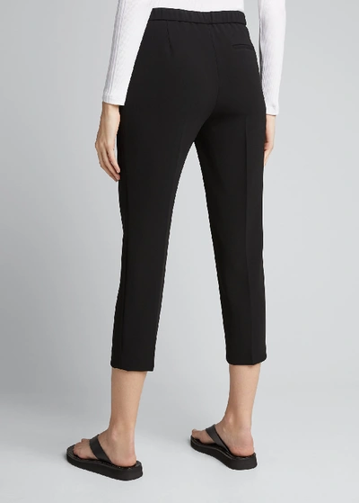 Theory Treeca 2 Cropped Stretch-wool Slim-leg Pants In Black