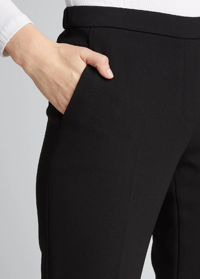 Theory Treeca 2 Cropped Stretch-wool Slim-leg Pants In Black