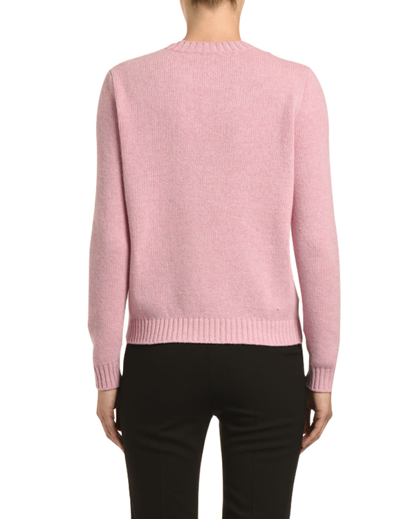 Miu Miu Bambi Lambswool Intarsia Sweater In Pink | ModeSens