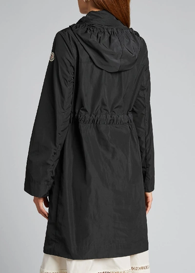 Moncler Malachite Long Rain Coat In Black | ModeSens