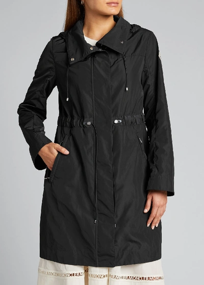 Shop Moncler Malachite Long Parka In Black