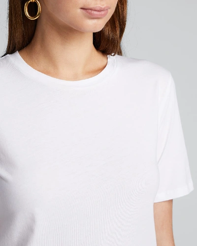 Shop Majestic Crewneck Short-sleeve Cotton Silk Touch T-shirt In White