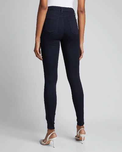 Shop L Agence Marguerite High-rise Skinny Jeans In Black