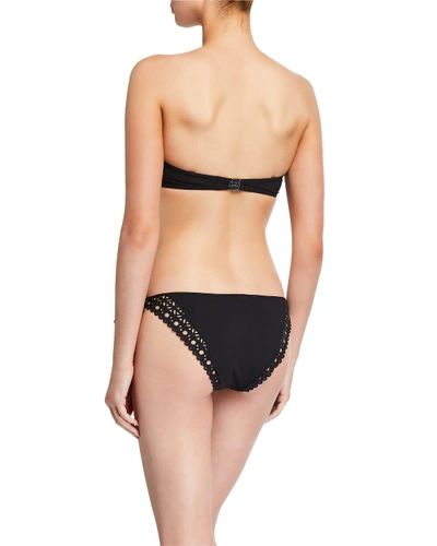 Shop Lise Charmel Ajourage Couture Openwork Padded Bandeau Bikini Top In Black