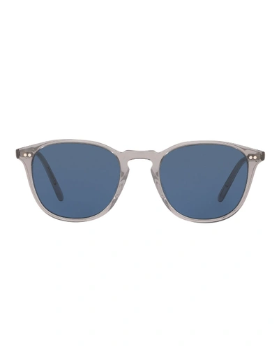 Shop Oliver Peoples Men's Forman Translucent Acetate Sunglasses In Gray