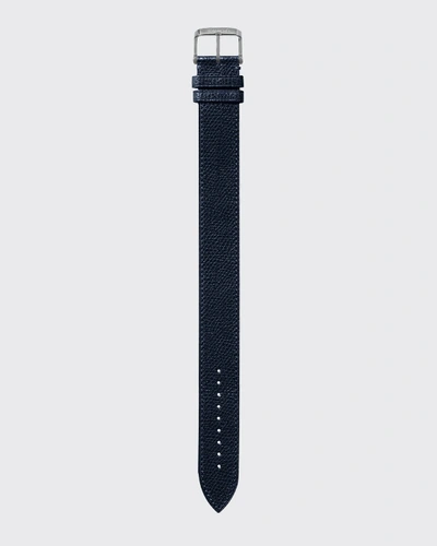 Shop Tom Ford Large Pebble Grain Leather Strap In Indigo