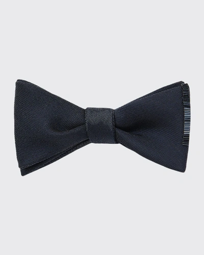 Shop Title Of Work Men's Bugle Beaded-edge Bow Tie In Navy