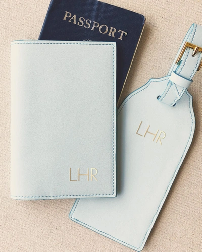 Shop Bell'invito Monogram Luggage Tag In Cielo