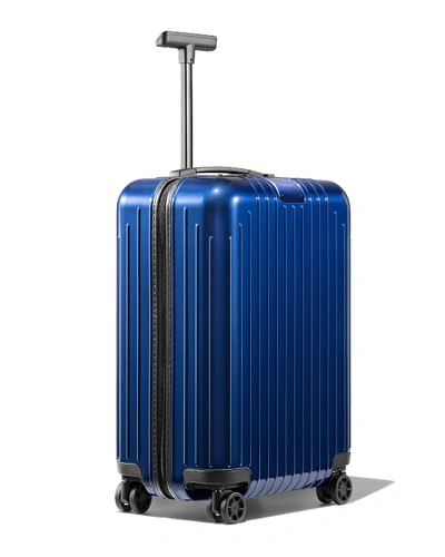 Shop Rimowa Essential Cabin Multiwheel Luggage In Blue