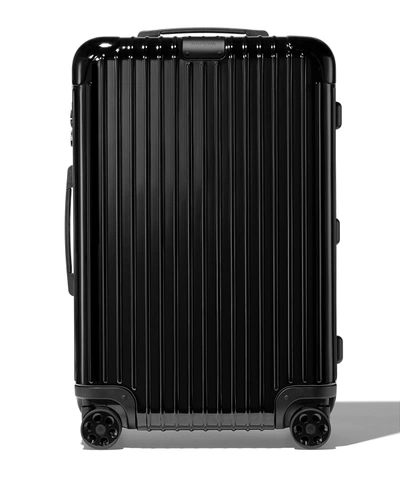 Shop Rimowa Essential Check-in M Spinner Luggage In Black Gloss
